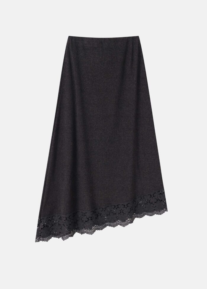 Women Striped Fabric Skirt - Image 1