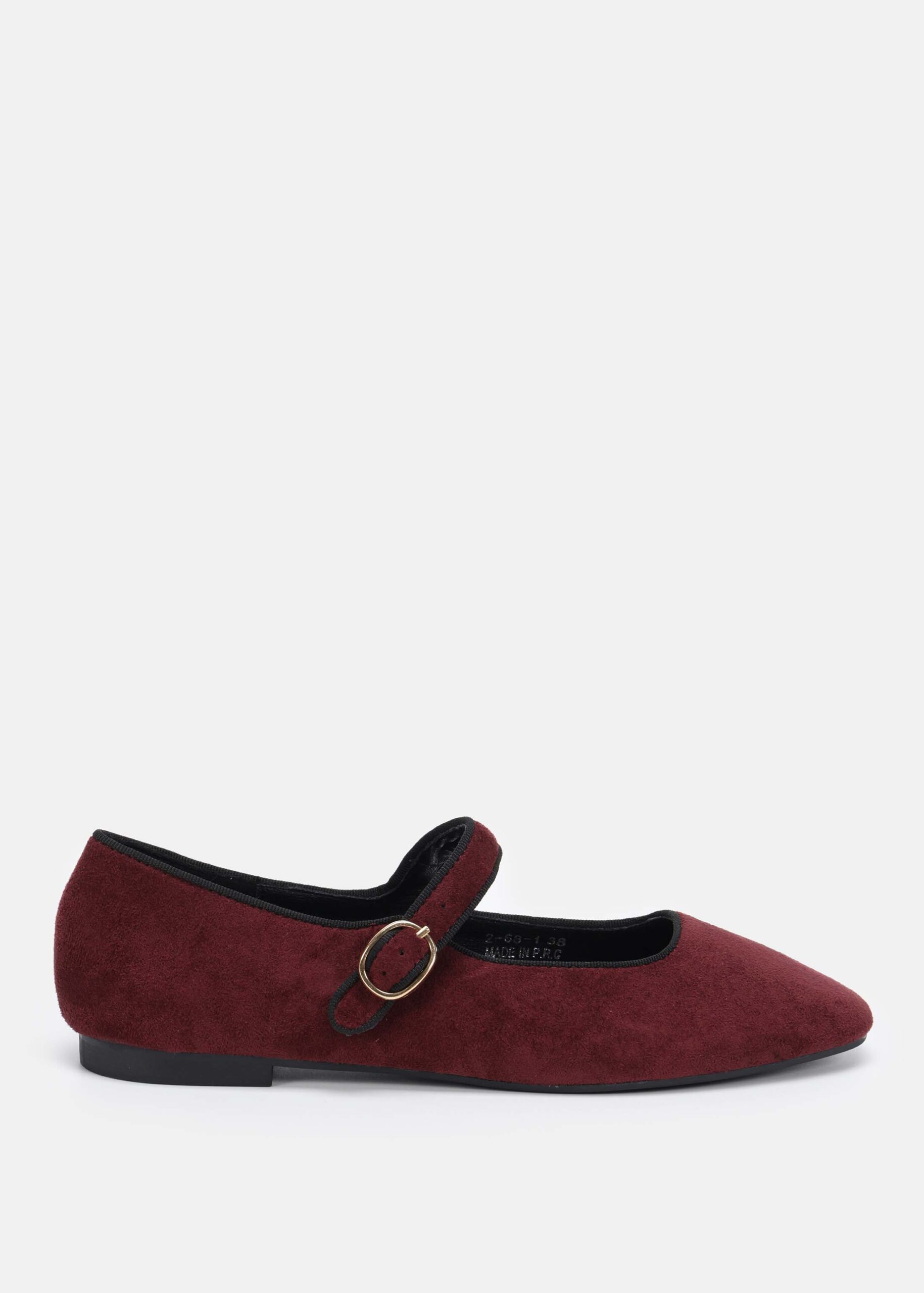 6225213002128-a Women Suede Ballerina Shoes - Image 1