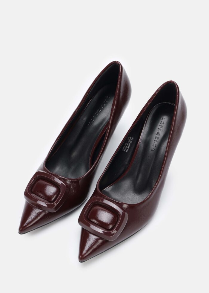 Women Leather Heels Shoes - Image 2