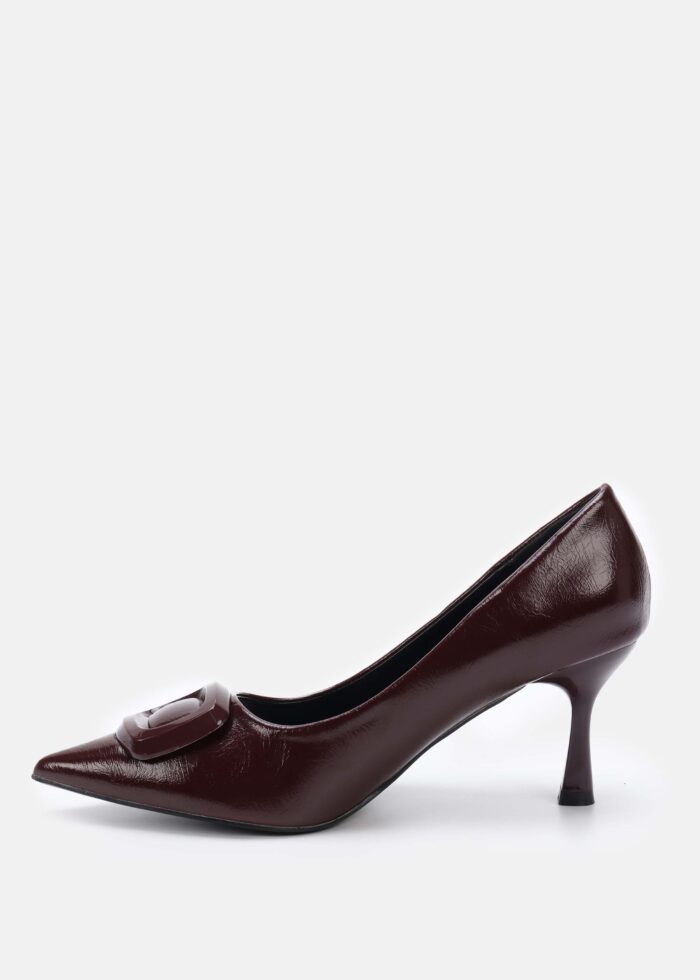 Women Leather Heels Shoes - Image 5