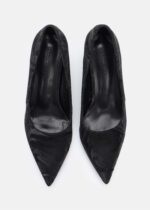 Women Wavy-Colored Fabric Heels Shoes - Image 4