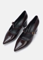 Women Leather Heels Shoes - Image 2