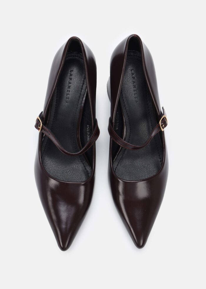 Women Leather Heels Shoes - Image 4