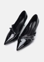 Women Patent Leather Heels Shoes - Image 2