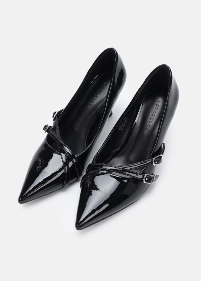 Women Patent Leather Heels Shoes - Image 2