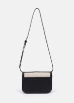 Women Leather and Fabric Bag - Image 3
