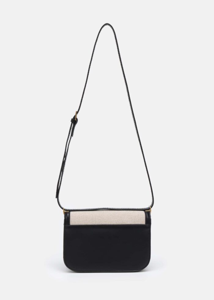 Women Leather and Fabric Bag - Image 3