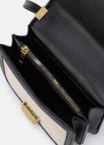 Women Leather and Fabric Bag - Image 5