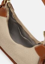 Women Leather and Fabric Bag - Image 5