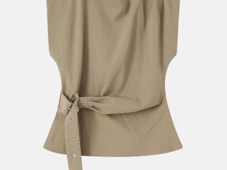 Women Belt Decor Blouse