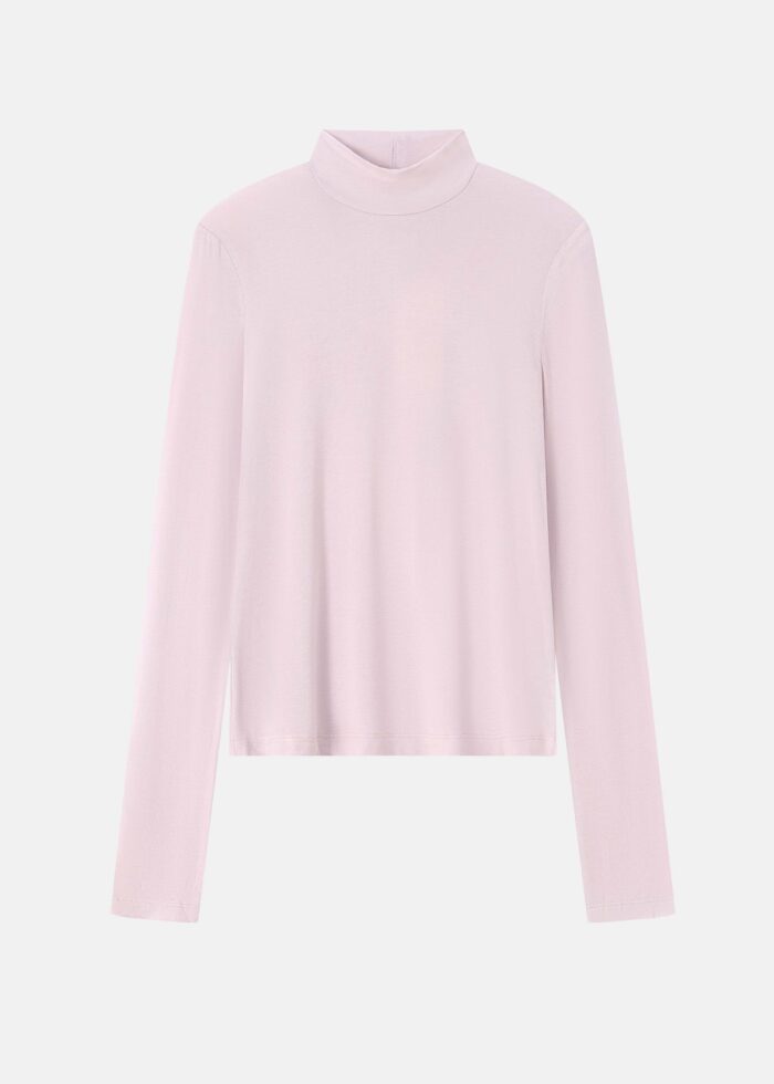 Women Plain High-Neck Blouse - Image 1