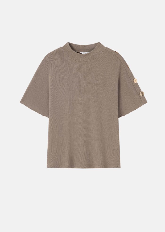 Women Striped Fabric T-Shirt - Image 1