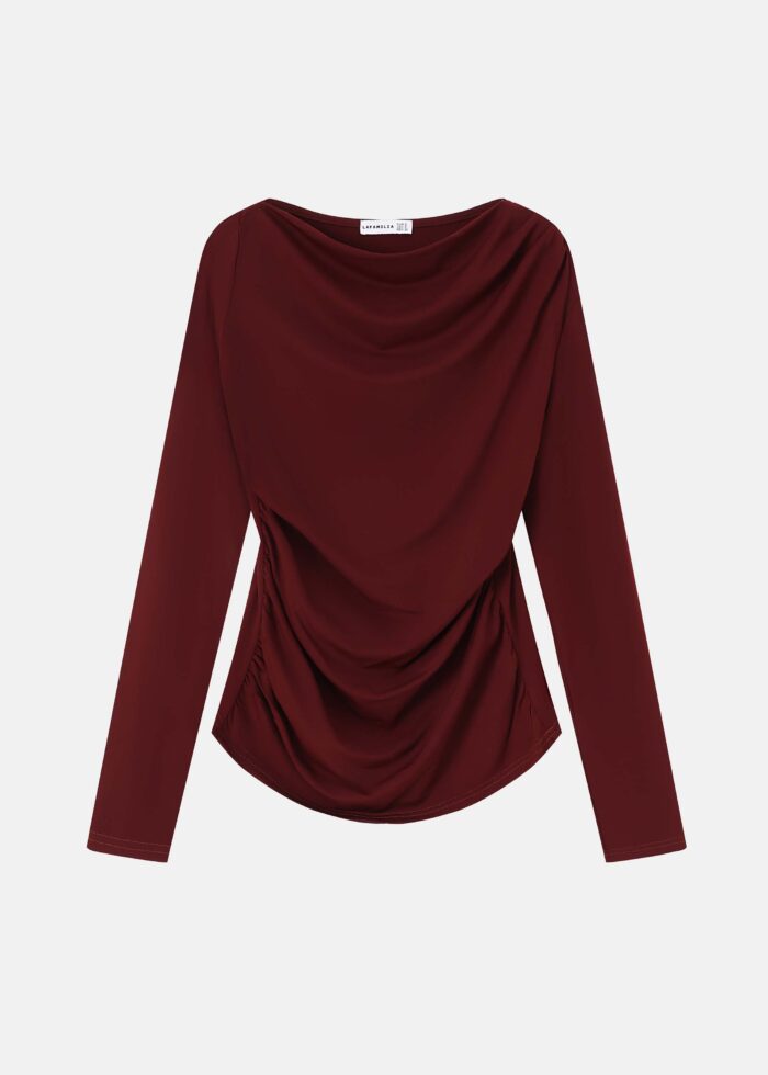 Women Pleated Design Blouse - Image 1