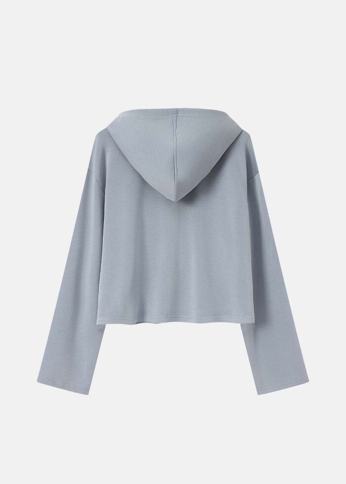 Women Plain Scuba Fabric Hoodie - Image 7