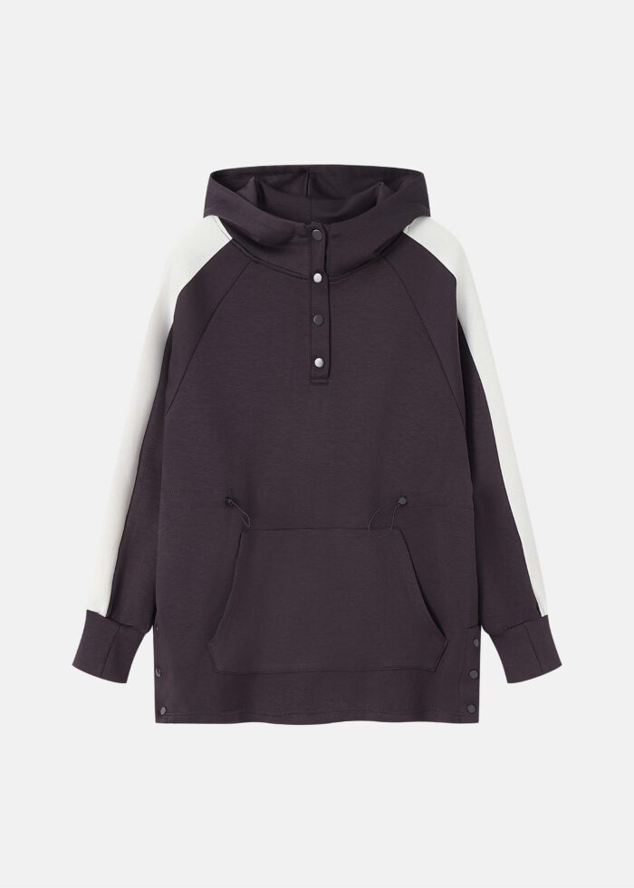 Women Color-Block Scuba Fabric Hoodie - Image 1