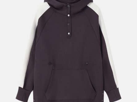 Women Color-Block Scuba Fabric Hoodie