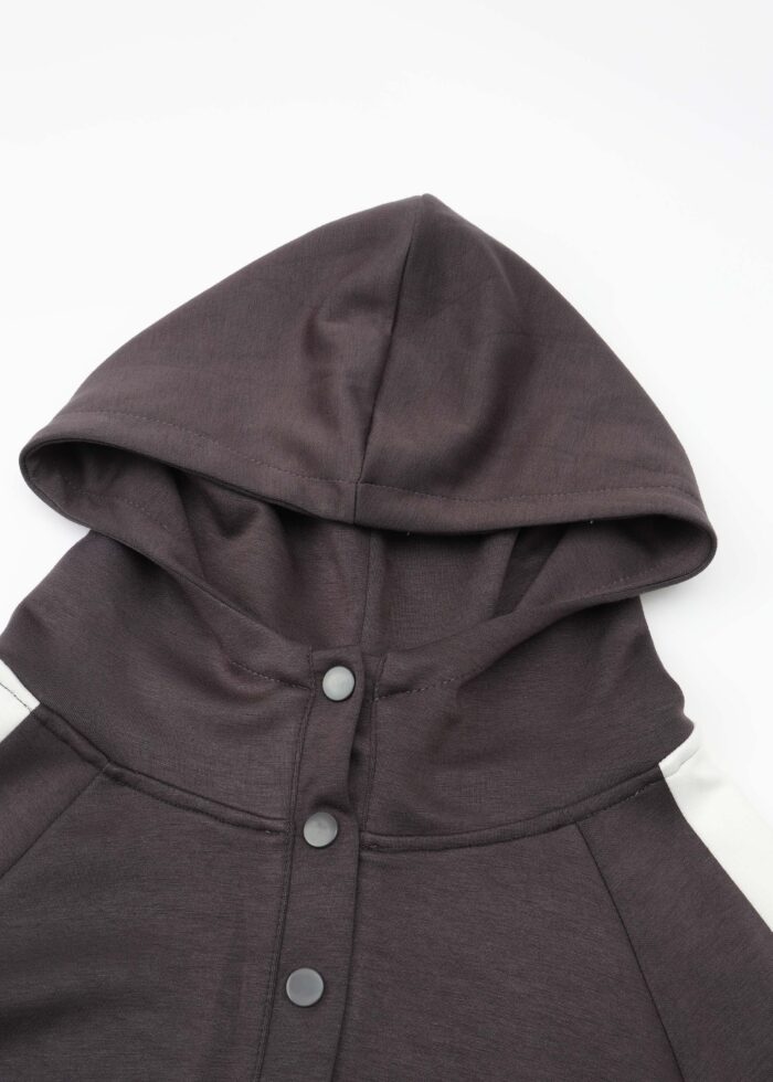 Women Color-Block Scuba Fabric Hoodie - Image 2