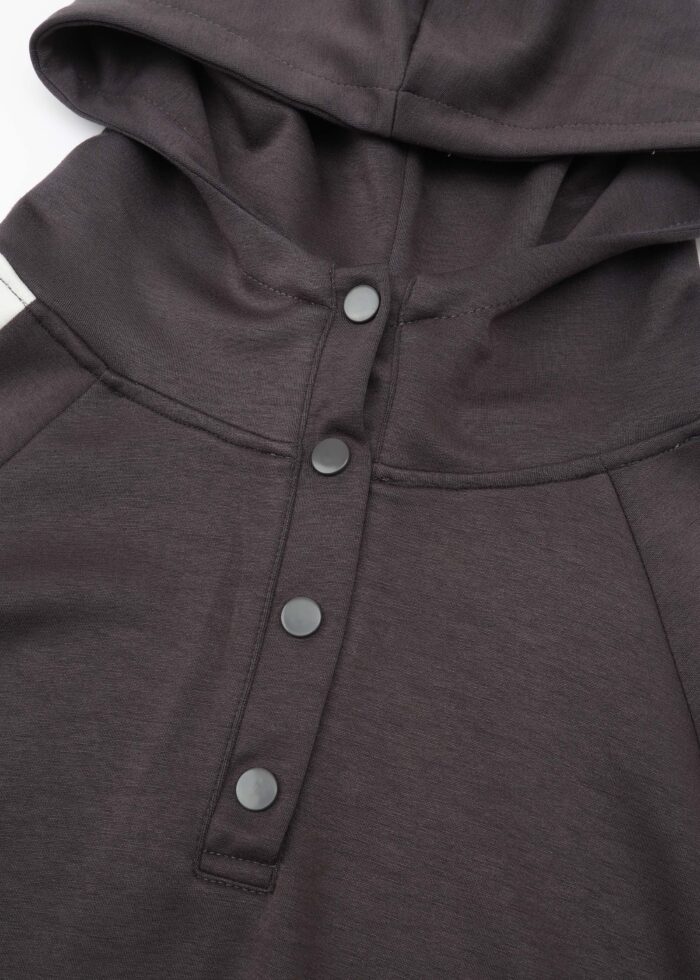 Women Color-Block Scuba Fabric Hoodie - Image 3