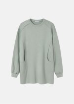 Women Plain Scuba Fabric Long Blouse