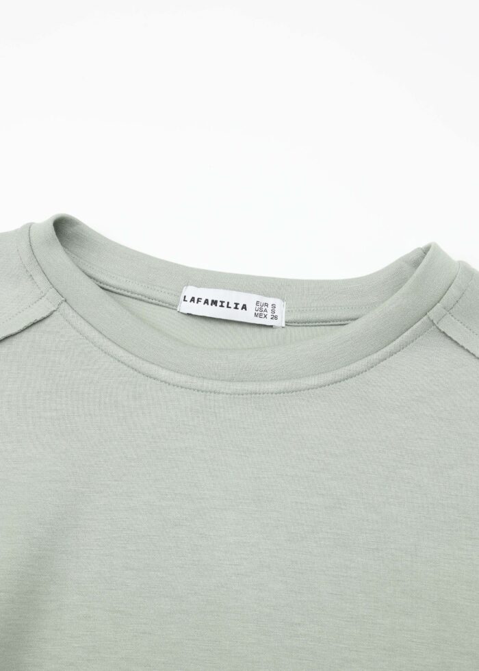 Women Plain Scuba Fabric Long Blouse - Image 2