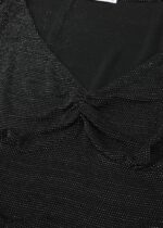 Women Knitted Pleated Blouse - Image 3