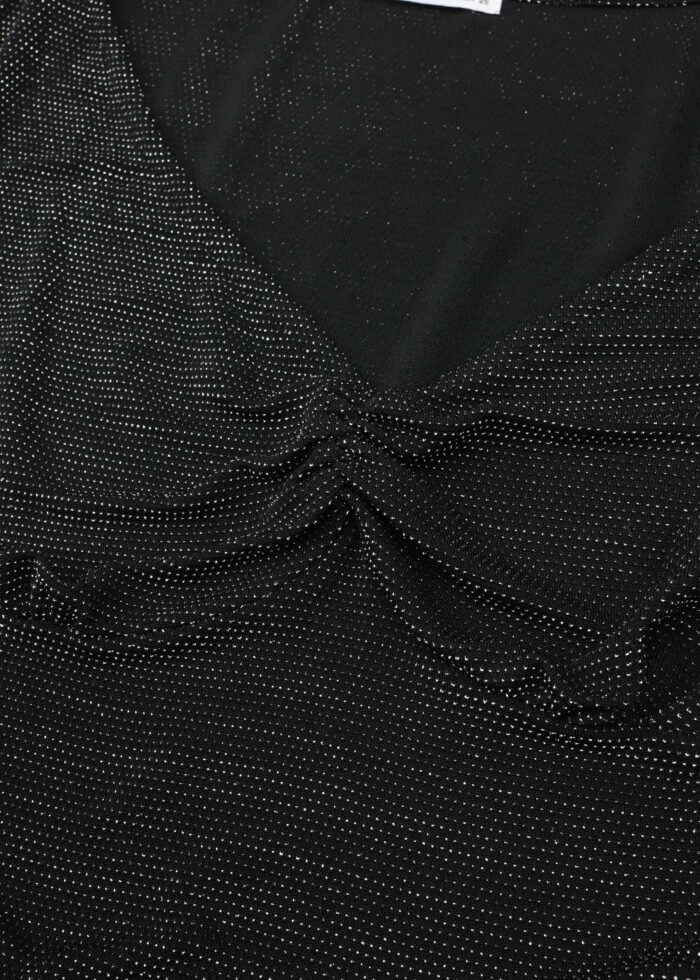 Women Knitted Pleated Blouse - Image 3