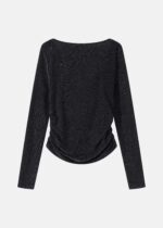 Women Knitted Pleated Blouse - Image 7
