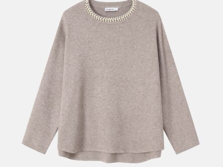 Women Pearls Decor Blouse