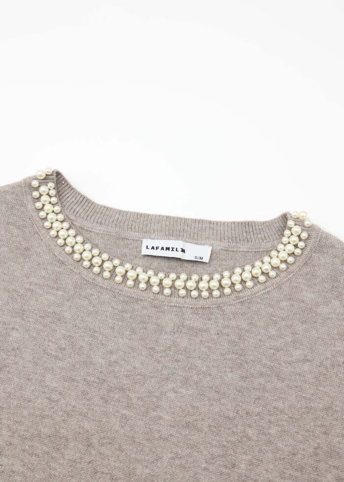 Women Pearls Decor Blouse - Image 2