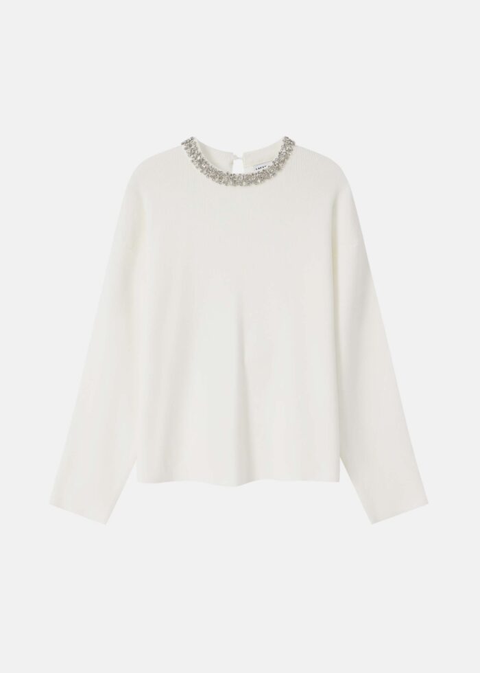 Women Strass Decor Blouse - Image 1