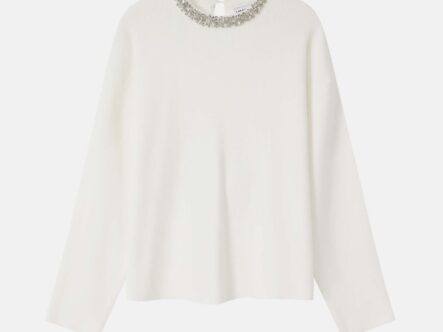 Women Strass Decor Blouse