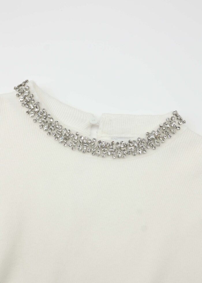 Women Strass Decor Blouse - Image 2