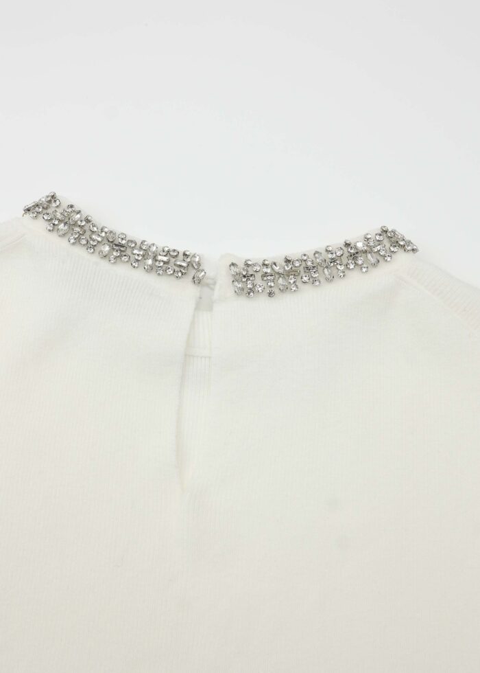 Women Strass Decor Blouse - Image 5