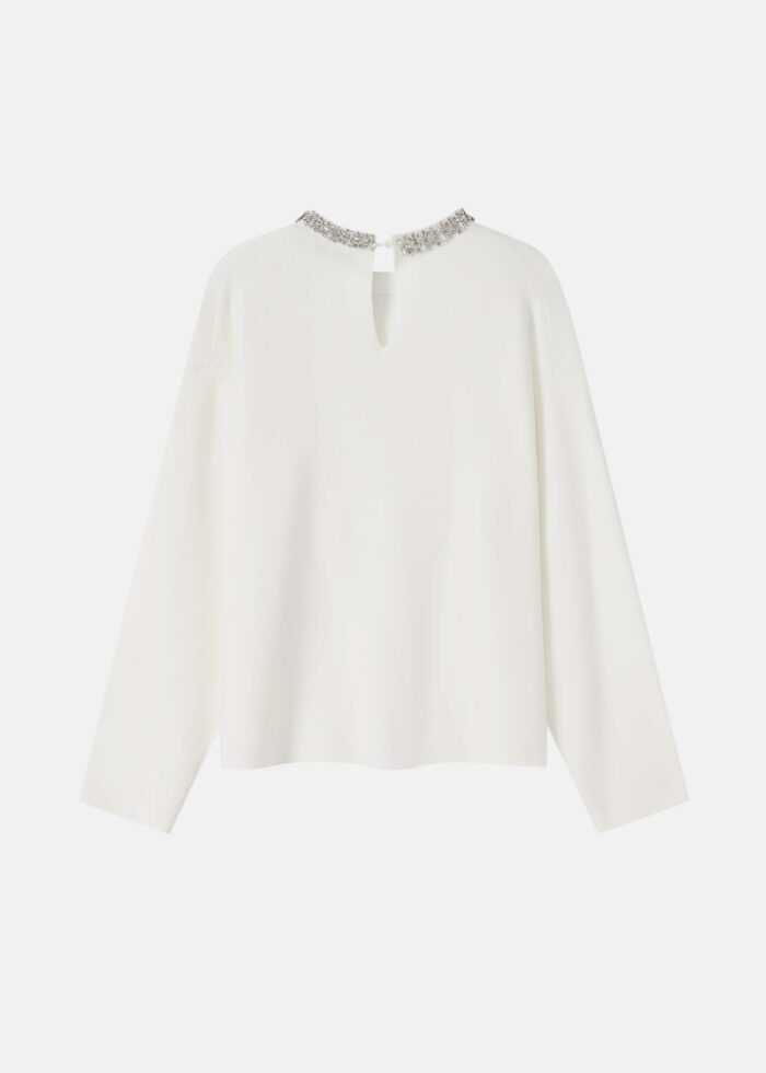 Women Strass Decor Blouse - Image 6