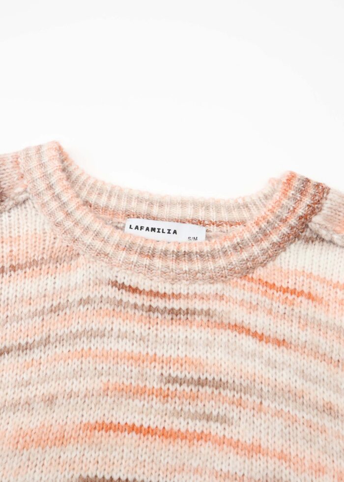 Women Knitted Striped Blouse - Image 2