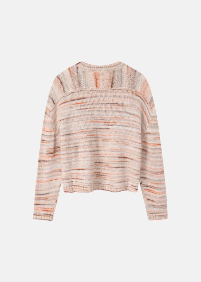 Women Knitted Striped Blouse - Image 6