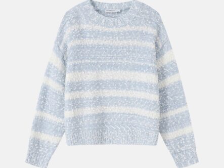 Women Knitted Striped Blouse