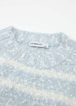 Women Knitted Striped Blouse - Image 2