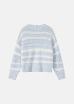 Women Knitted Striped Blouse - Image 6