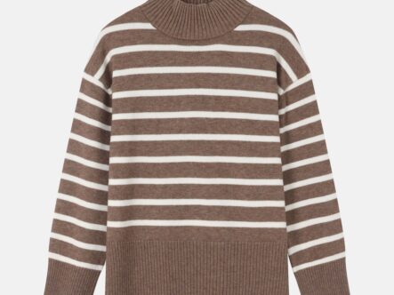 Women Striped Knitted Blouse