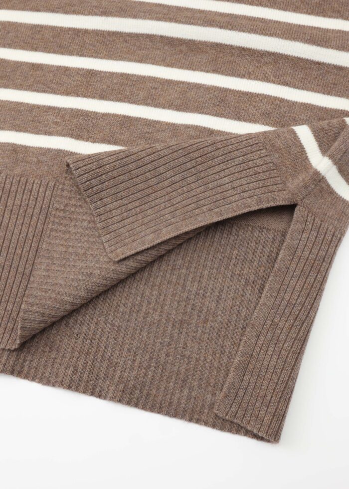Women Striped Knitted Blouse - Image 3