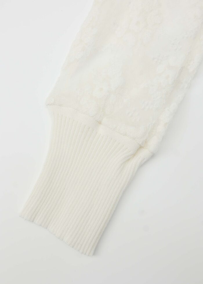 Women Lace and Knitted Fabric Blouse - Image 4