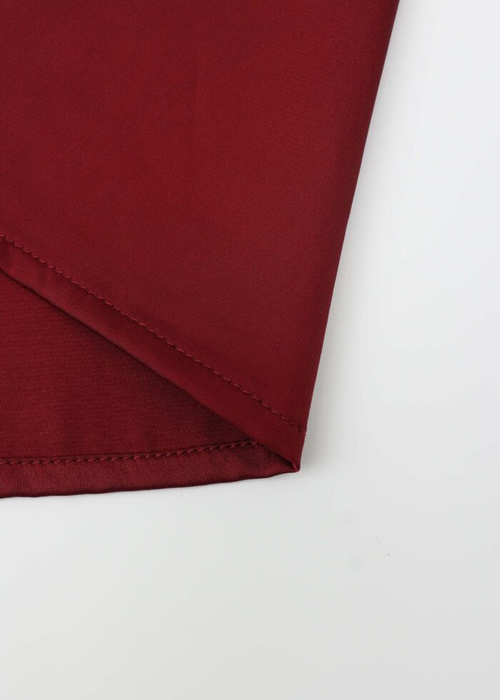 Women Front Knot Satin Blouse - Image 4