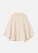 Women Knitted Fabric Plain Cape - Image 6