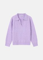 Women Knitted Braided Patterned Blouse