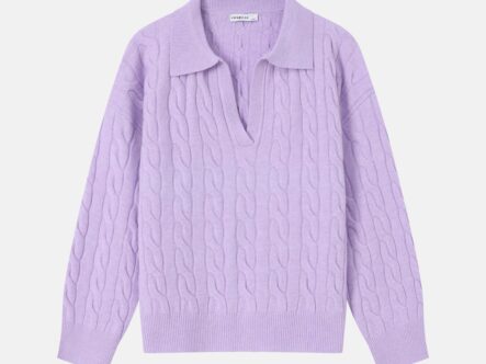Women Knitted Braided Patterned Blouse