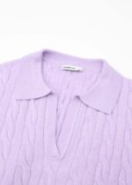 Women Knitted Braided Patterned Blouse - Image 2