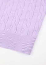 Women Knitted Braided Patterned Blouse - Image 3