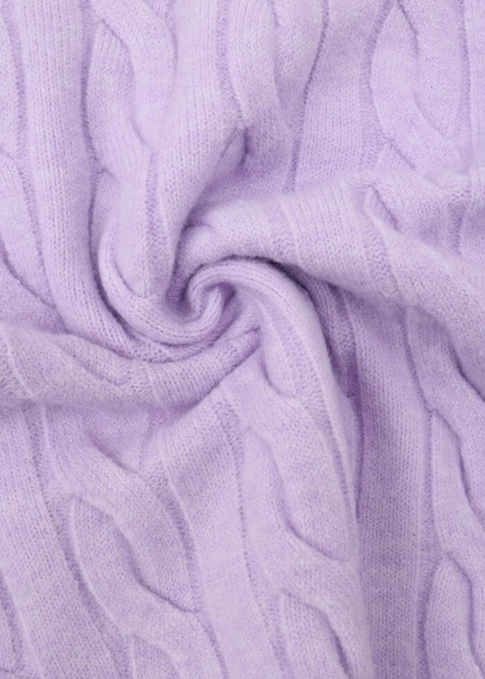 Women Knitted Braided Patterned Blouse - Image 7