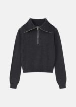 Women Knitted Striped Fabric Blouse